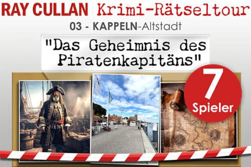 Krimi-Rätseltour-Ticket - 03 - KAPPELN-Altstadt - Das Geheimnis des Piratenkapitäns